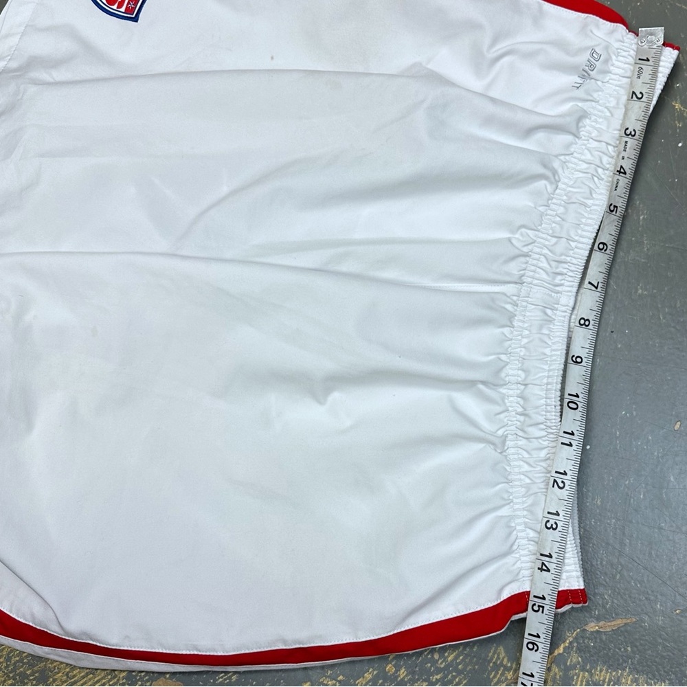Nike USWNT Soccer Shorts 578027-105 XL White Red 2 Star Crest 2014 Alex Morgan - Picture 8 of 13